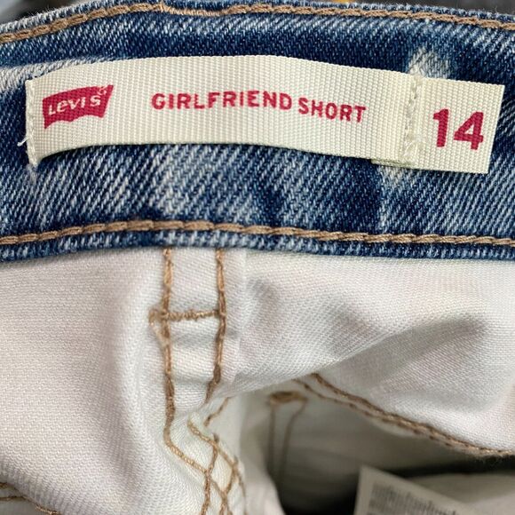 Levi Girlfriend Shorts Girls Size 14 Reg Multi Color Patch NWT - NEW - Picture 3 of 13